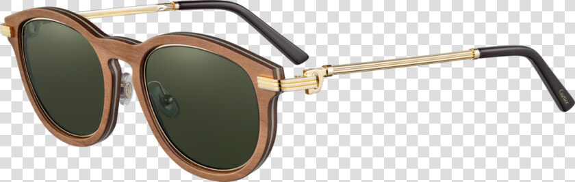 Sunglasses Gold Eyewear Wood Cartier Frames Clipart   Occhiali Cartier In Legno  HD Png DownloadTransparent PNG