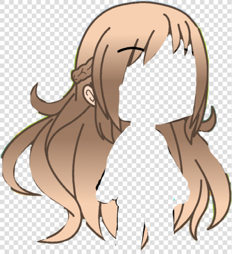 Transparent Long Hair Clip Art   Gacha Life Hair For Girls  HD Png DownloadTransparent PNG