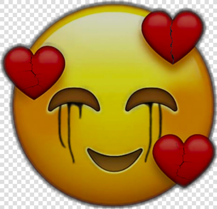  emoji  aesthetic  grunge  edgy  trippy  rot  sad  depressed   Depressed Happy And Sad Emoji  HD Png DownloadTransparent PNG