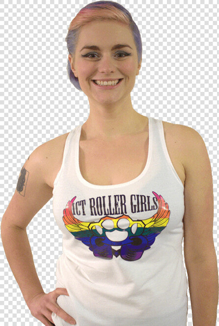 Ict Roller Girls Shirt Tank Rainbow   Girl  HD Png DownloadTransparent PNG