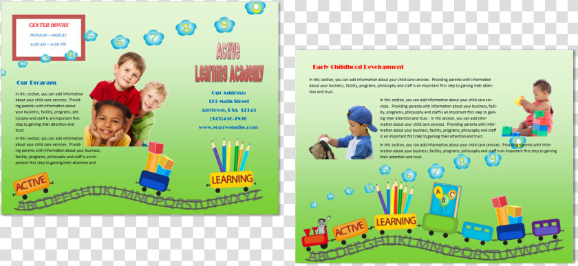 Day Care Flyers Png   Child Care Brochure  Transparent PngTransparent PNG