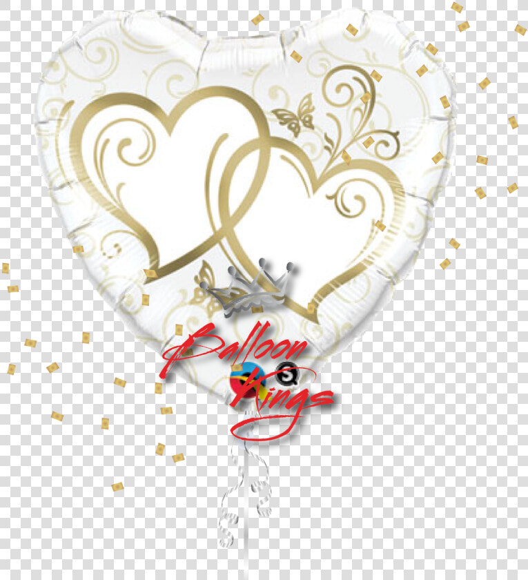 Large Entwined Gold Hearts   Entwined Heart  HD Png DownloadTransparent PNG