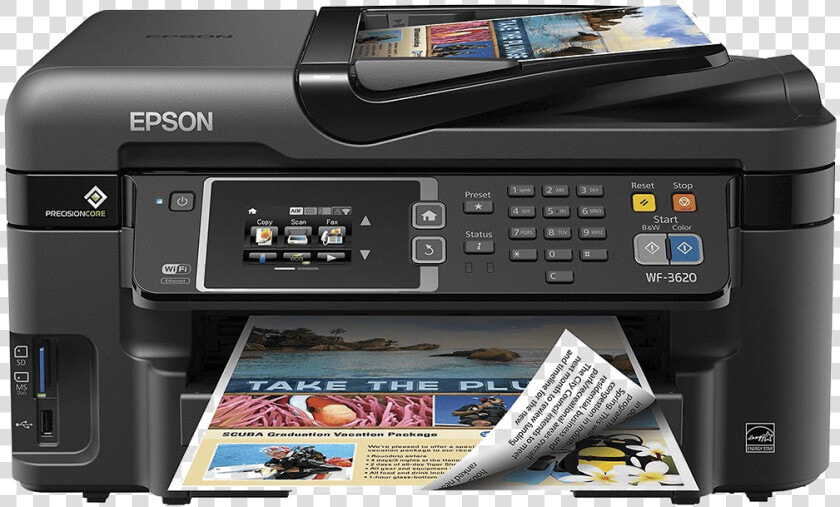 Laser Printer Png Free Download   Epson Workforce Wf 3620dwf  Transparent PngTransparent PNG