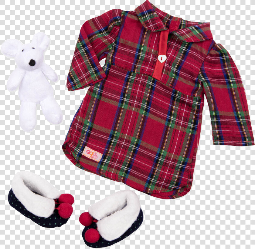 Nighty Night Nightie Holiday Pajama Outfit   Plaid  HD Png DownloadTransparent PNG