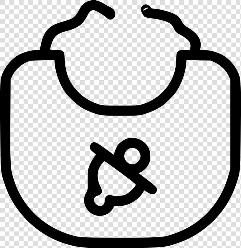 Baby Bib   Baby Bib Clipart Black And White  HD Png DownloadTransparent PNG