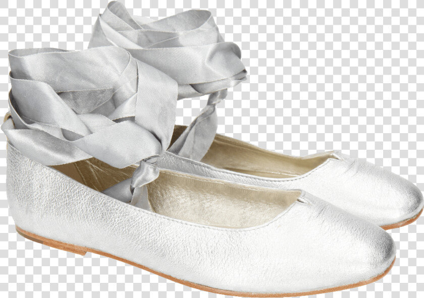 Ballet Pumps Melly 4 Talca Silver Ribbon   Ballet Flat  HD Png DownloadTransparent PNG