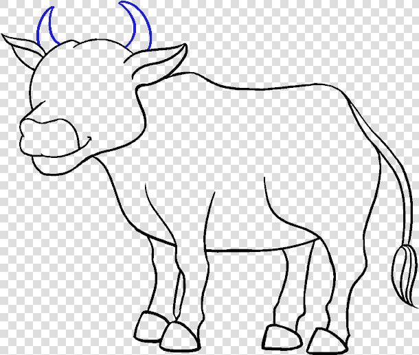 How To Draw A Cartoon Cow In A Few Easy Steps Easy   Cartoon Sketch Of Cow  HD Png DownloadTransparent PNG