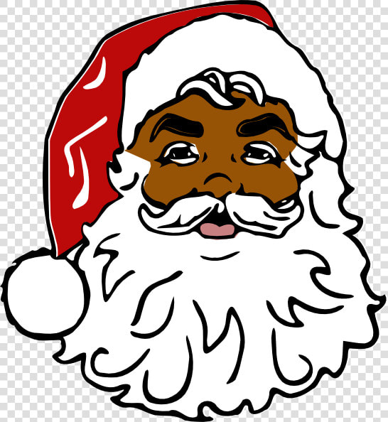 Santa Black Clip Art At   Christmas Printable Santa Claus  HD Png DownloadTransparent PNG