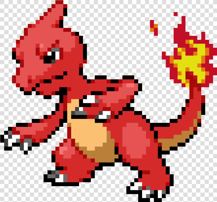 Minecraft Pixel Art Charmeleon  HD Png DownloadTransparent PNG