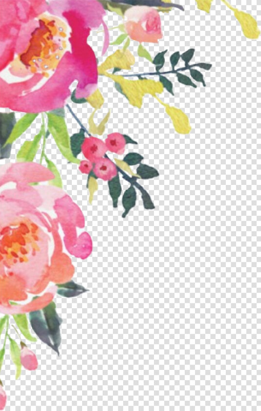  watercolor  flowers  border  frame  corner  floral   Corner Floral Border Png  Transparent PngTransparent PNG