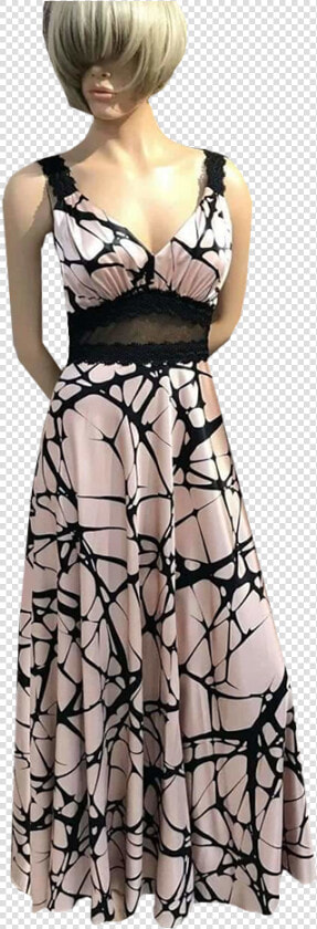 Maxi Dress With Black Lace Bracelets   Gown  HD Png DownloadTransparent PNG