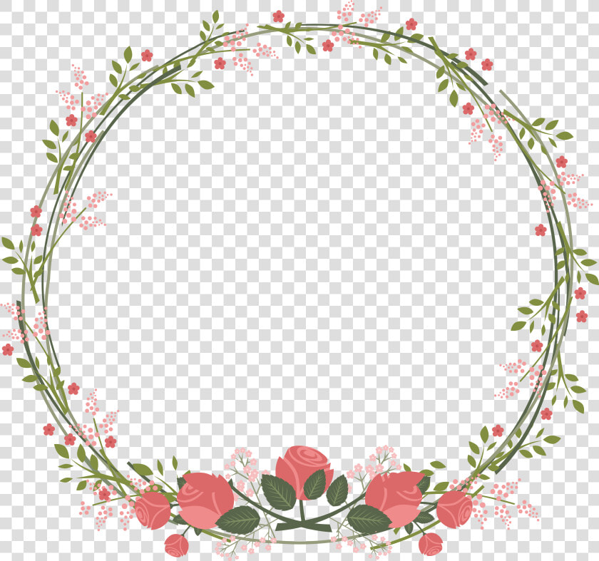  border  frame  wreath  circle  round  leaves  vines   花环 素材  HD Png DownloadTransparent PNG