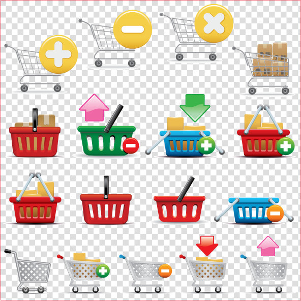 Vector De Carrito Compras Y Cestas De Ecommerce   Shopping Cart Icon  HD Png DownloadTransparent PNG