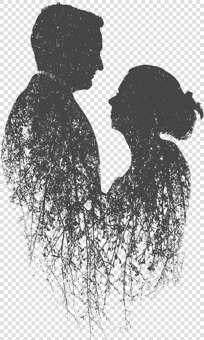 Multiple Exposure Couple Silhouette   Wedding Couple Silhouette Png  Transparent PngTransparent PNG