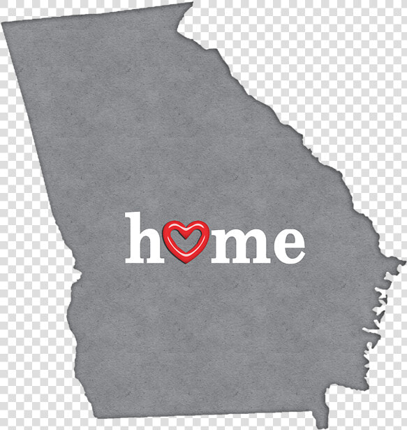 State Map Outline Georgia With Heart In Home  HD Png DownloadTransparent PNG