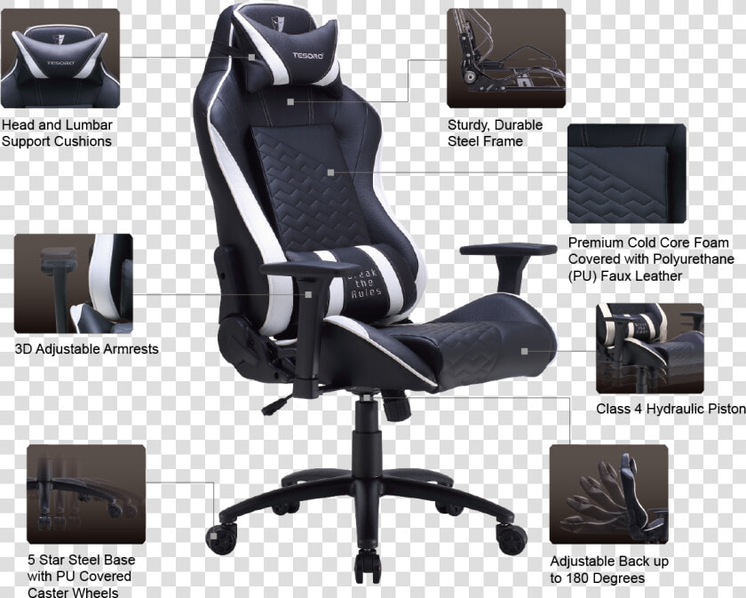 Tesoro Introduces New Zone Balance Gaming Chairs   Features Of A Gaming Chair  HD Png DownloadTransparent PNG