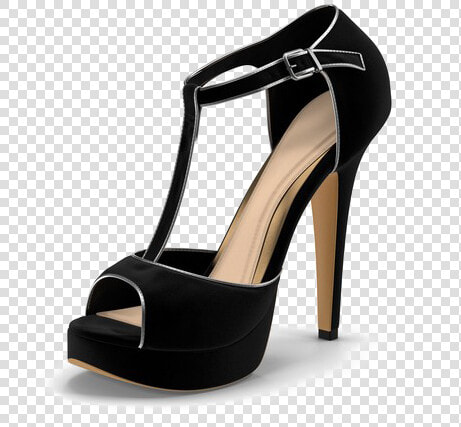 Black Heels Transparent Images   Basic Pump  HD Png DownloadTransparent PNG