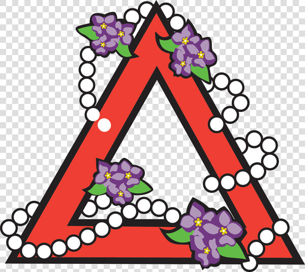 Violet Clipart Delta Sigma Theta   Delta Pyramid With Pearls  HD Png DownloadTransparent PNG