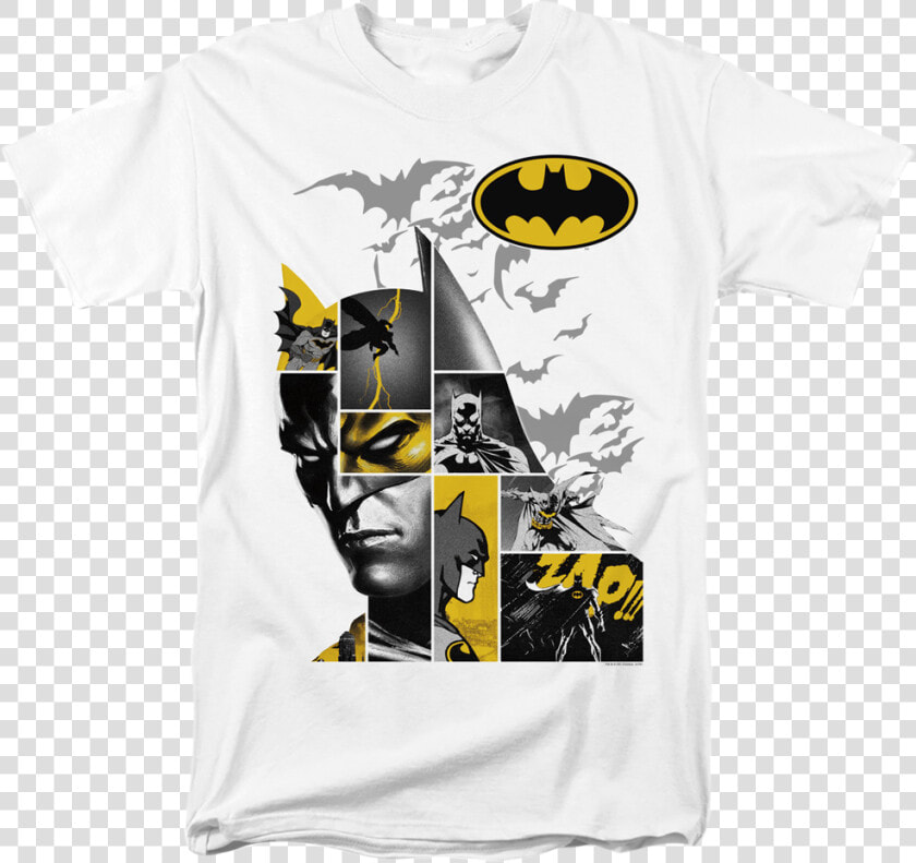 Caped Crusader Collage Batman T shirt   Dc Comics Batman Sweatshirt  HD Png DownloadTransparent PNG