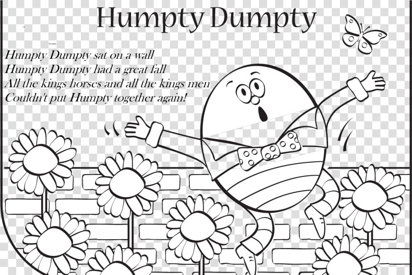 Image Black And   Printable Humpty Dumpty Coloring Page  HD Png DownloadTransparent PNG