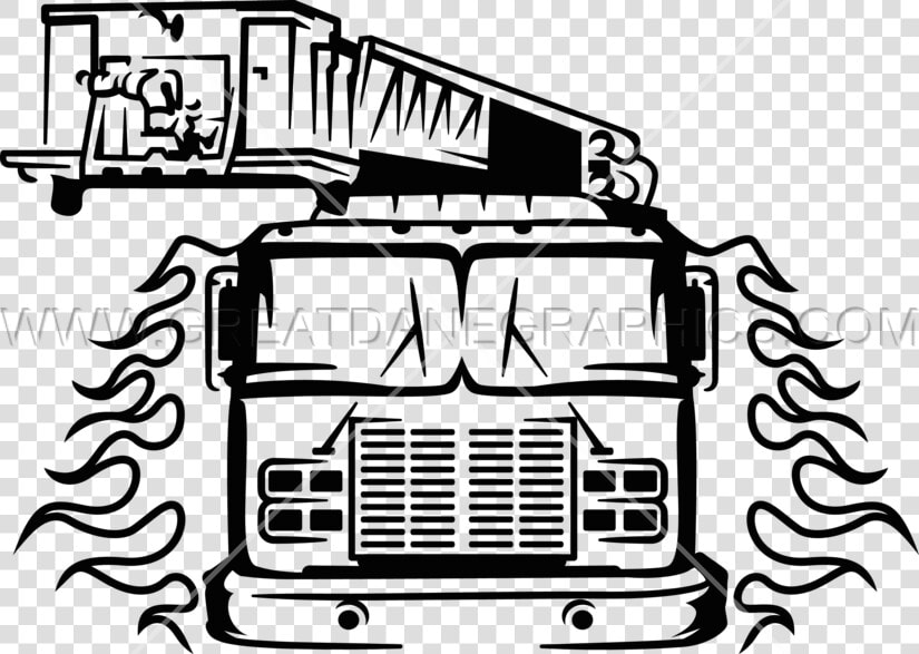 Transparent Firetruck Png   Black And White Fire Truck Clipart  Png DownloadTransparent PNG