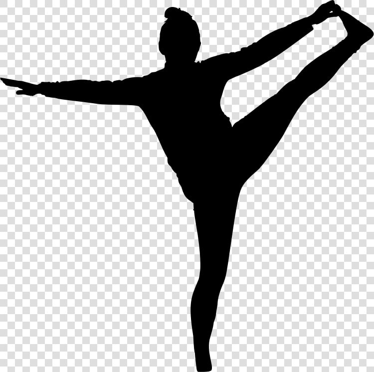 Female Yoga Pose Silhouette   Silhouette Person Working Out  HD Png DownloadTransparent PNG