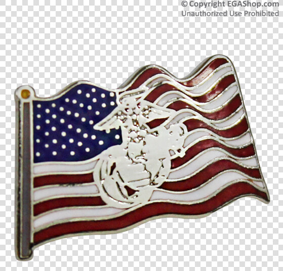 Lapel Pin American Flag   American Flag And Eagle Globe And Anchor Lapel Pin  HD Png DownloadTransparent PNG