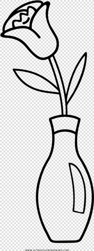 Flower Vase Coloring Page   Flower Vase Clip Art Black And White  HD Png DownloadTransparent PNG