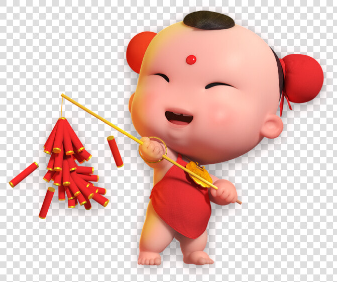 Cartoon Fuwa Put Firecracker Ornamental   中國 福娃  HD Png DownloadTransparent PNG