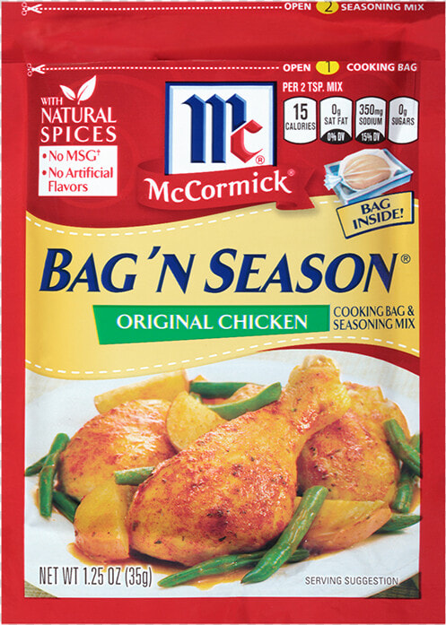 Bag N Season Chicken   Mccormick Bag N Season  HD Png DownloadTransparent PNG