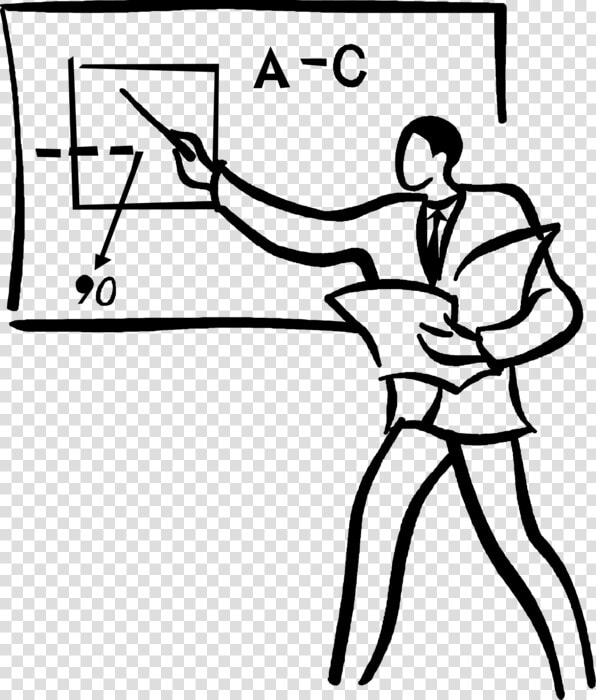 Vector Illustration Of Teacher Teaching In School Classroom   Model Teacher Drawing Of A Teacher  HD Png DownloadTransparent PNG