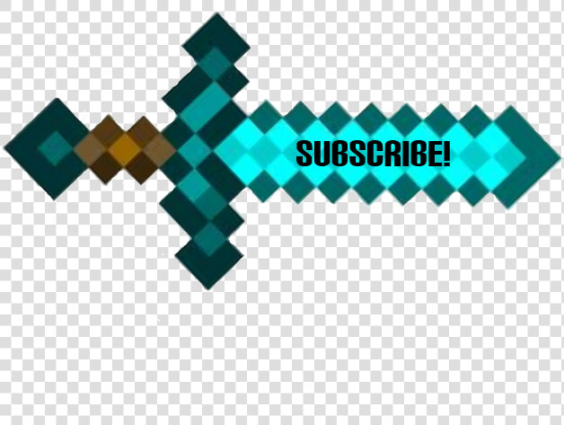 Sword Subscribe Game Master Template Video Minecraft   Minecraft Diamond Sword Blade  HD Png DownloadTransparent PNG