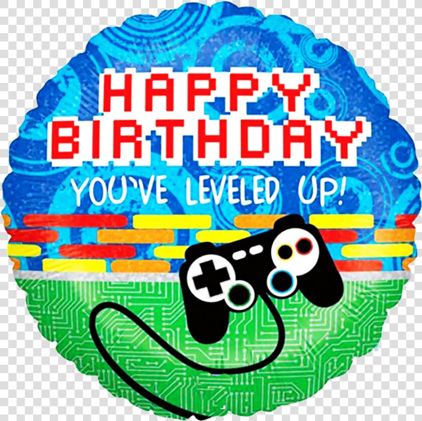 Video Game Balloons Party Supply Game On Birthday Gamer   Video Games Happy Birthday  HD Png DownloadTransparent PNG