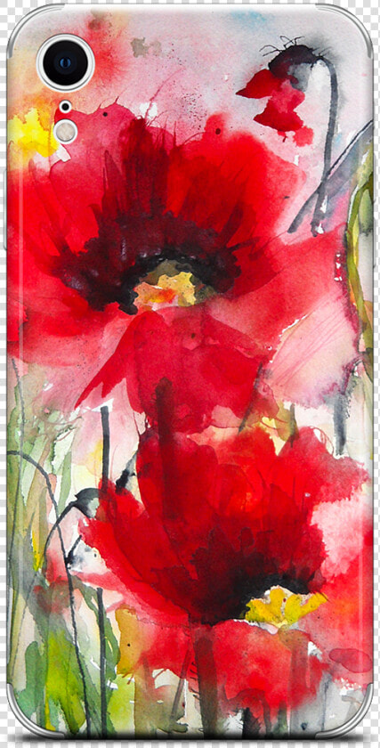 Red Poppies Iphone Skin Data Mfp Src   cdn   Painting  HD Png DownloadTransparent PNG