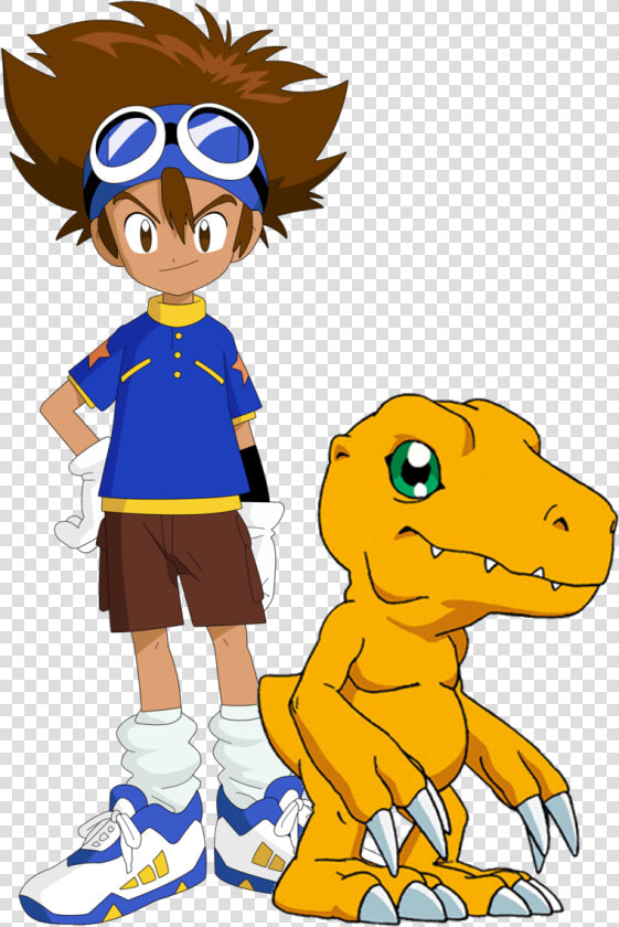 Tai  amp  Agumon   Digimon Png  Transparent PngTransparent PNG