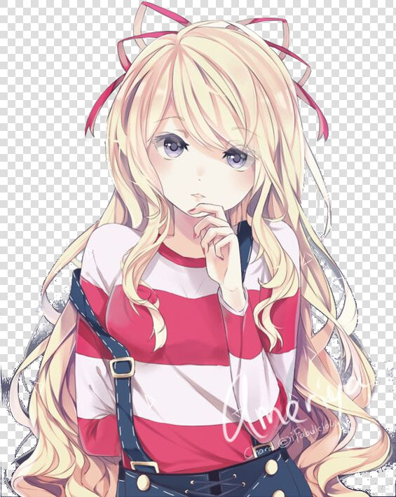 Science  amp  Math   Blonde Anime Girl Transparent  HD Png DownloadTransparent PNG