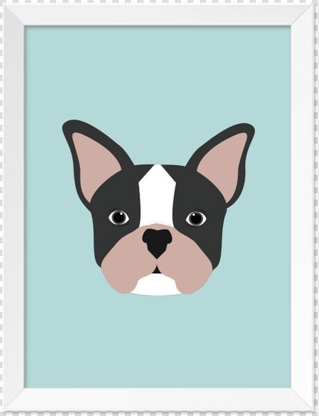 Quadro Bulldog Moldura Branca Lisa 30x20cm sv   Bulldog  HD Png DownloadTransparent PNG