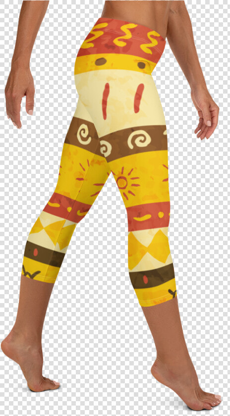 Yellow Sun Capri Leggings Class   Leggings  HD Png DownloadTransparent PNG