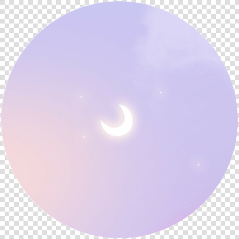  moon  stars  cute  kawaii  clouds  blue  sky  bright   Circle  HD Png DownloadTransparent PNG