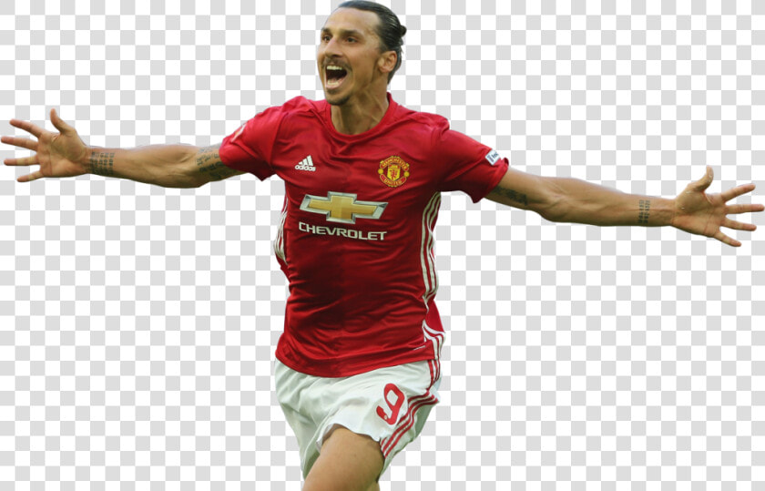 Red T Shirt Zlatan Ibrahimovic Png   Zlatan Ibrahimovic Png Manchester United  Transparent PngTransparent PNG