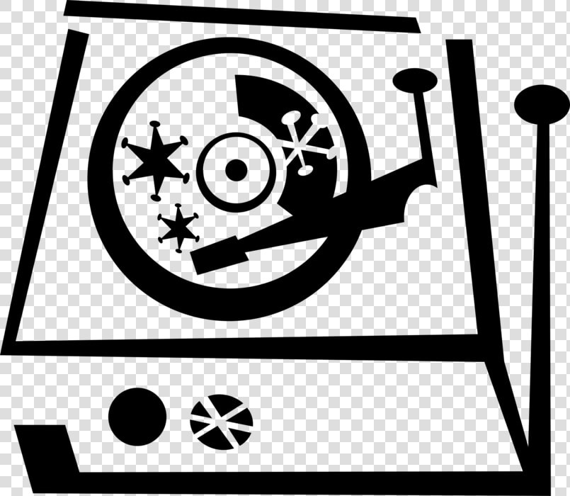 Vector Illustration Of Phonograph Record Player Turntable   Circle  HD Png DownloadTransparent PNG