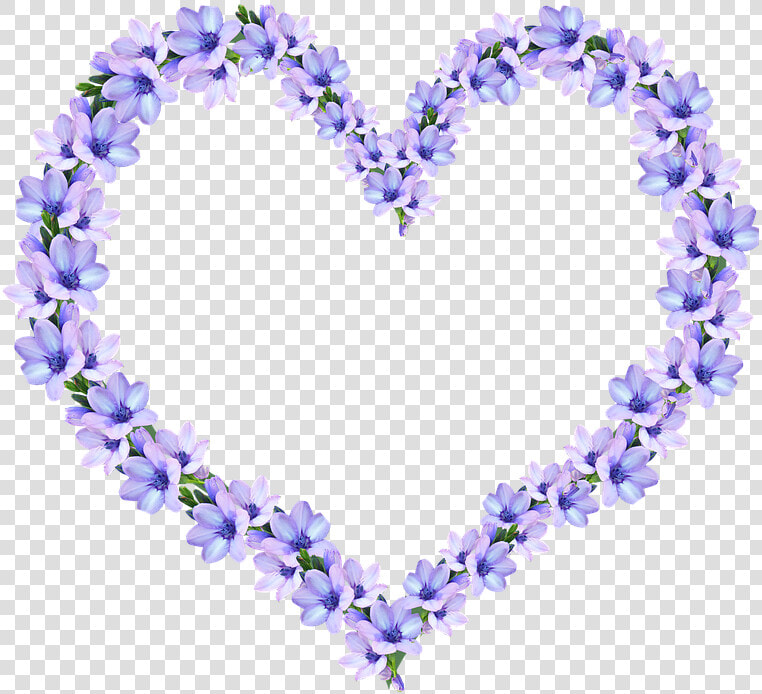 Frame  Purple  Flowers  Design   Purple Flower Heart Transparent  HD Png DownloadTransparent PNG