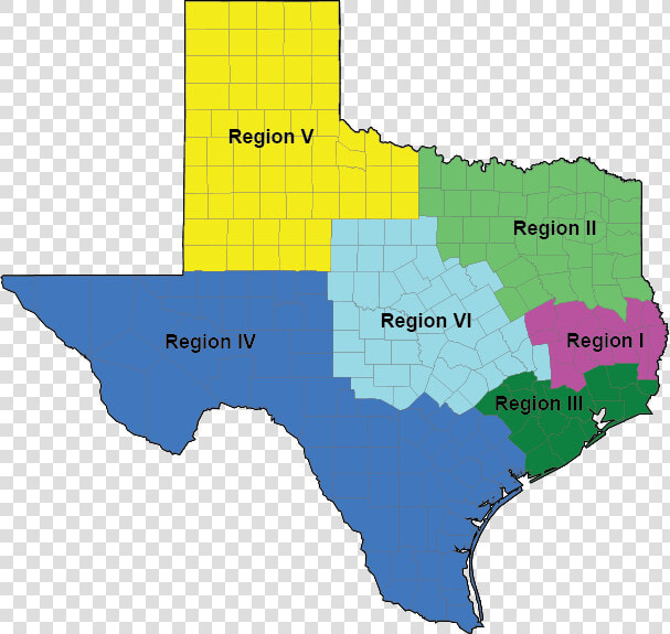 Transparent Texas State Outline Png   Parole Regions In Texas  Png DownloadTransparent PNG