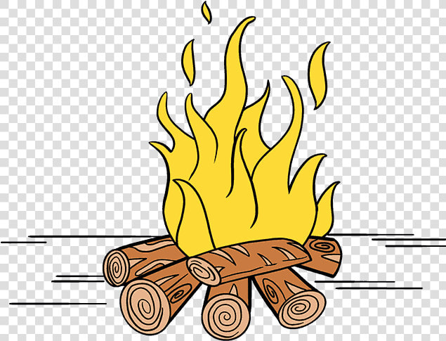 How To Draw Fire   Draw A Cartoon Fire  HD Png DownloadTransparent PNG