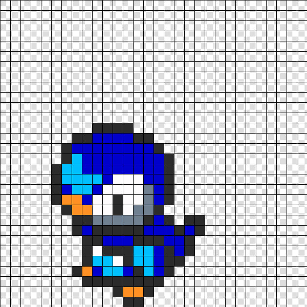 Fuse Bead Piplup Perler Bead Pattern   Bead Sprite   Pokemon Pixel Art Piplup  HD Png DownloadTransparent PNG