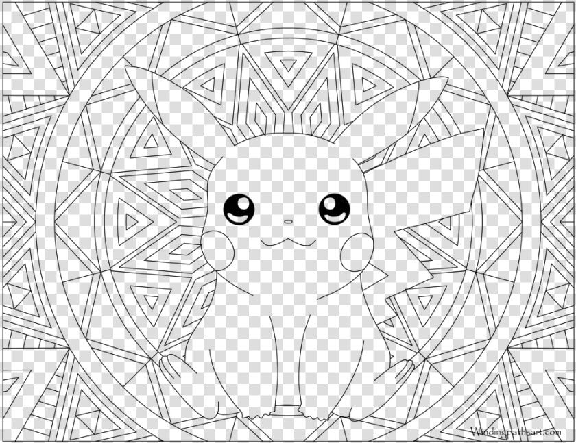 Pokemon Coloring Pages Gyarados With Adult Page Pikachu  HD Png DownloadTransparent PNG