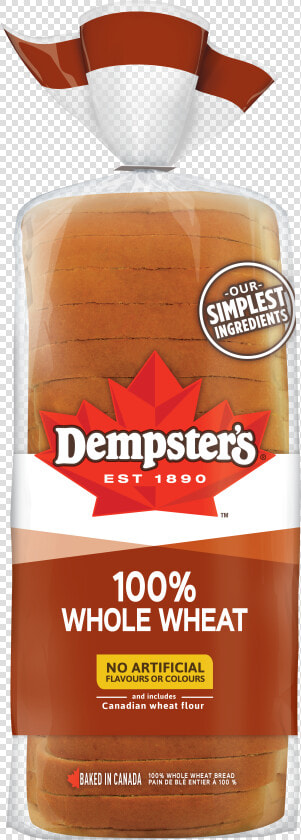 Dempster S® 100  Whole Wheat Bread   Dempsters Bread  HD Png DownloadTransparent PNG