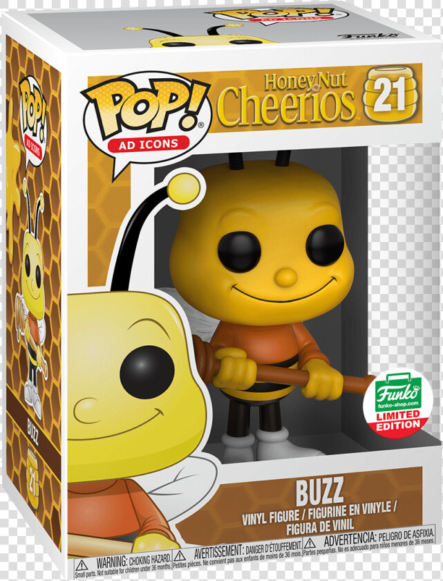 Honey Nut Cheerios Buzz Bee   Ad Icons Funko Pop  HD Png DownloadTransparent PNG