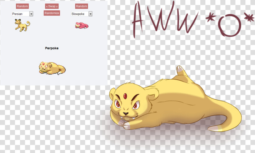 Random E Swap S Random Persian Randomize Slowpoke   Pokemon  HD Png DownloadTransparent PNG