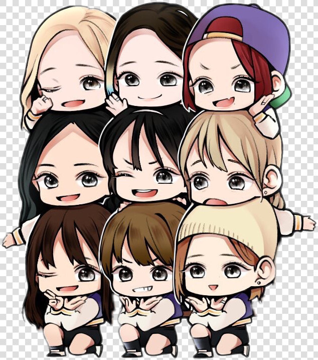 Twice Chibi Twicechibi Cute Pretty Kpop Freetoedit   Twice Png Chibi  Transparent PngTransparent PNG